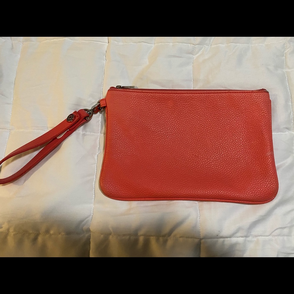 Rubie Mini Clutch/Wristlet in Coral